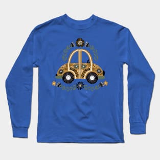 folk car floral element Long Sleeve T-Shirt